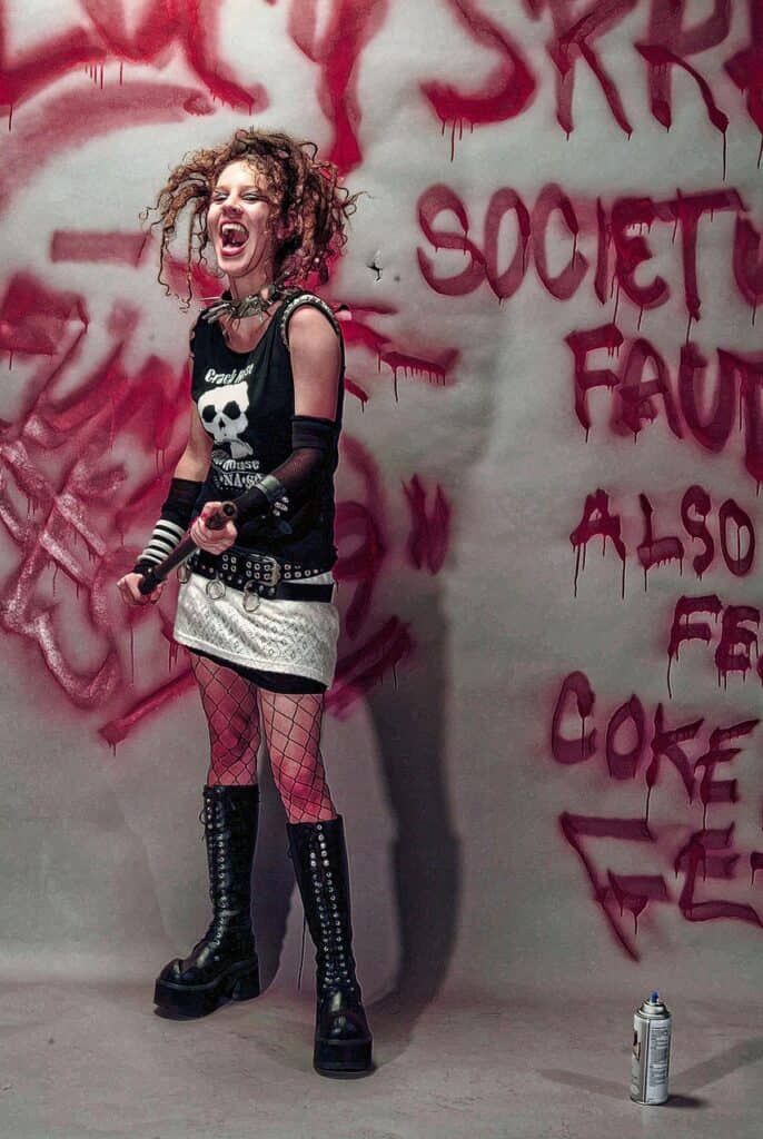 laughing, graffiti, spray paint, young, dreadlocks, fun, backdrop, girl, boots, woman, anarchy, skirt, skull, t-shirt, crazy, scream, arrogant, subculture, dreadlocks, anarchy, anarchy, anarchy, anarchy, anarchy, crazy, crazy, crazy, crazy, scream, scream, subculture